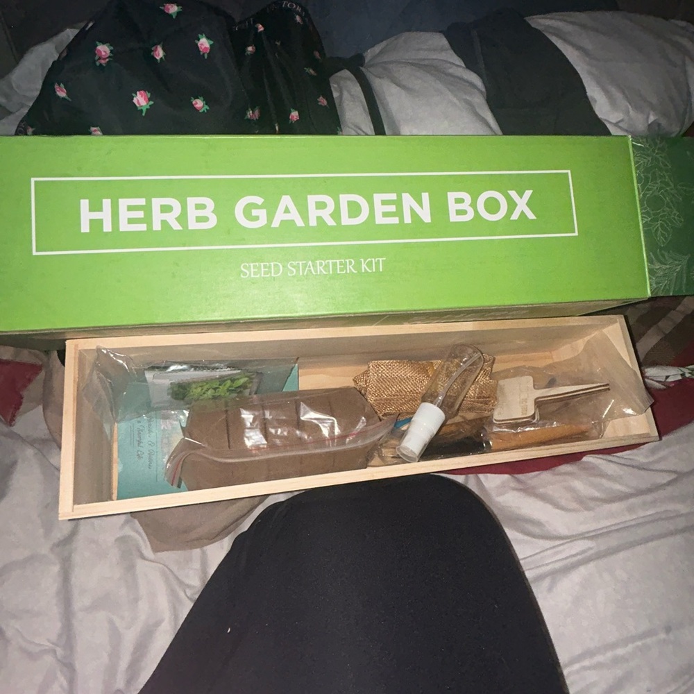 Herb Garden Box Seed Starter Kit